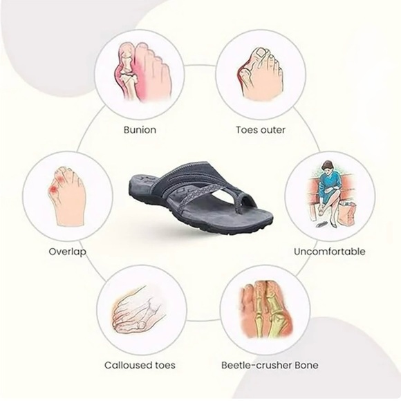 Orthopedic Sandals with Arch Support Comfort Adjustable Toe Ring Buckle Size 8 - Picture 9 of 9